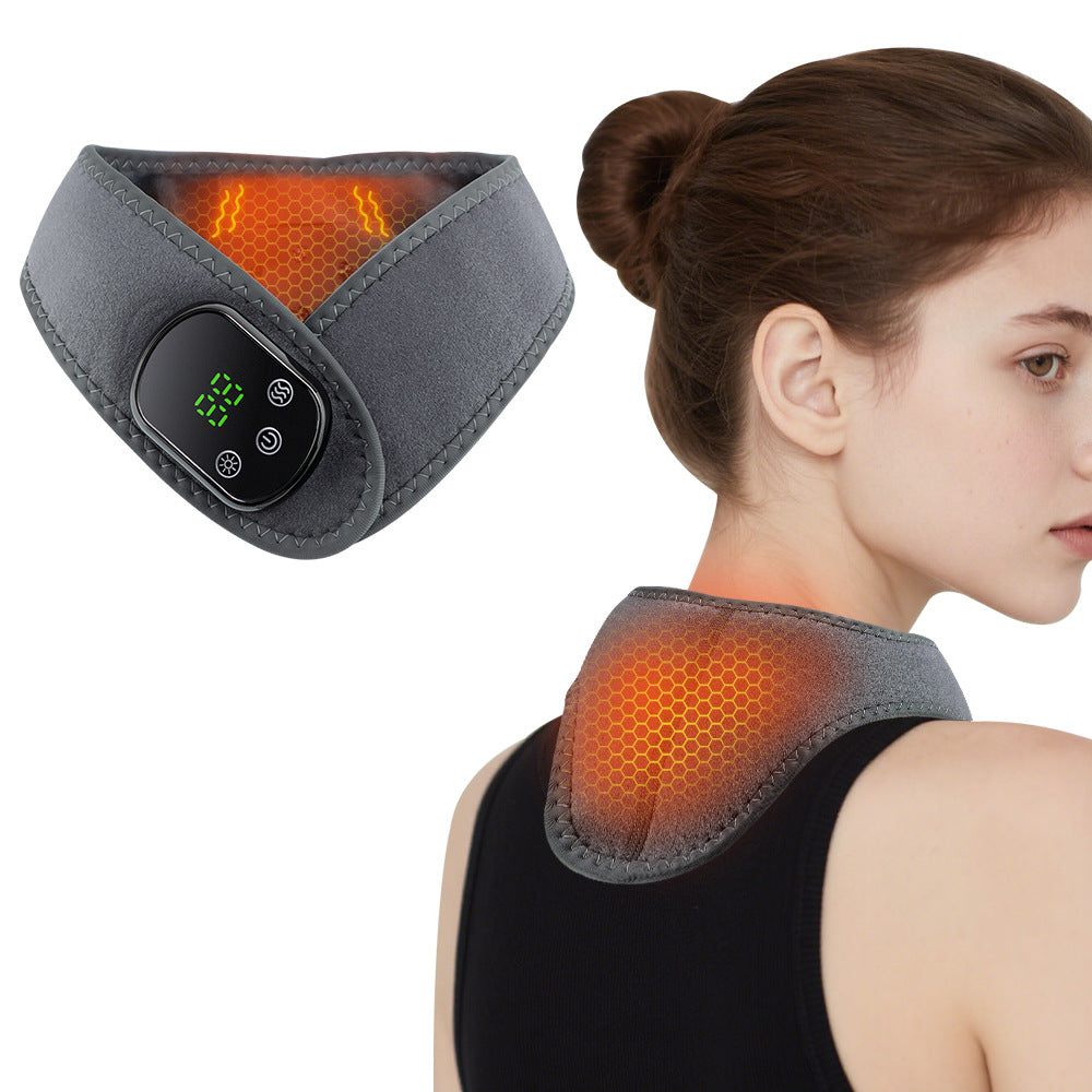 USB Heated Ankle Support with Hot Compress Massage Function Rechargeable Foot Ankle Joint Care and Foot Massager