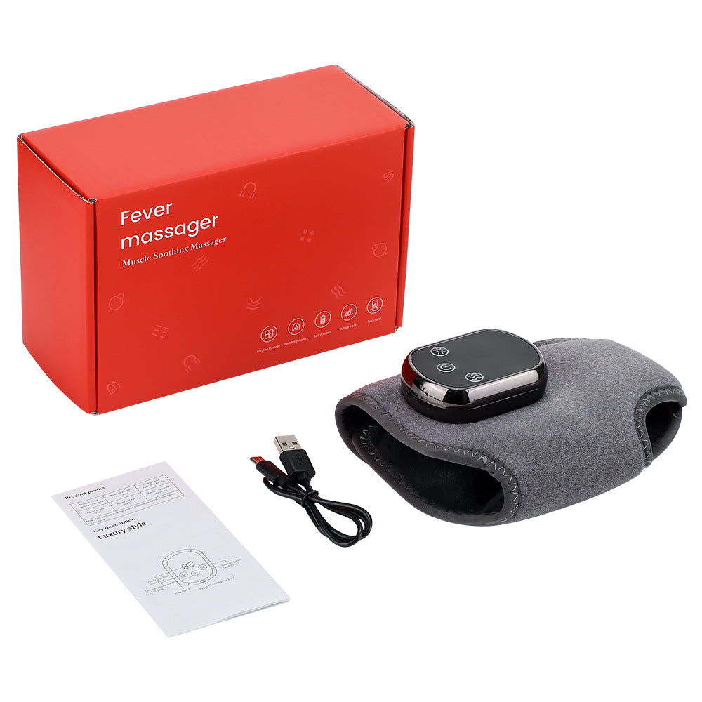 USB Heated Ankle Support with Hot Compress Massage Function Rechargeable Foot Ankle Joint Care and Foot Massager